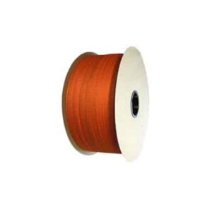 1-1/4" x 1100 Ft. x 4500 lb Break Orange Woven Polyester Cord Strapping
