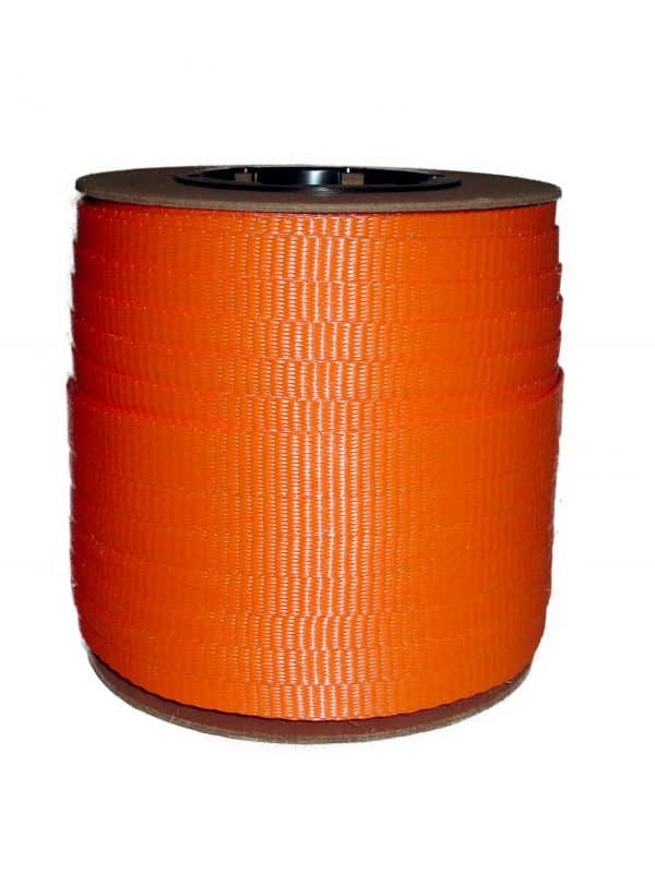 1-1/4" x 150 Ft. x 4200 lb Break Woven Polyester Cord Strapping - SHORT COIL