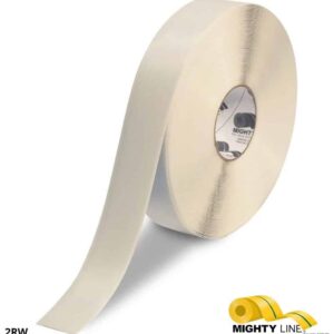 Mighty Line 2" WHITE Solid Color Tape - 100' Roll