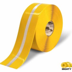 Mighty Line 4" x 75 ft. Yellow with Reflective Center Line
