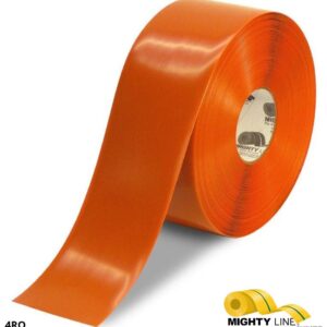 Mighty Line 4" ORANGE Solid Color Tape - 100' Roll