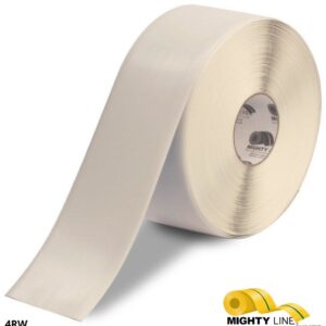 Mighty Line 4" WHITE Solid Color Tape - 100' Roll