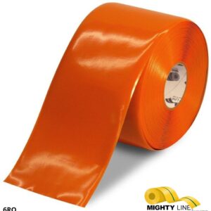 Mighty Line 6" ORANGE Solid Color Tape - 100' Roll