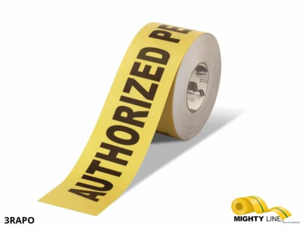 Mighty Line 3" Wide Authorized Personnel Only Floor Tape - 100' Roll