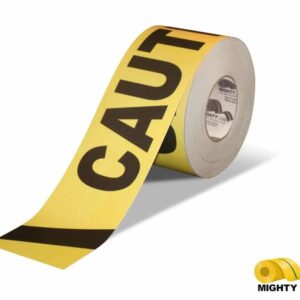 Mighty Line 6" Wide Caution Floor Tape - 100' Roll