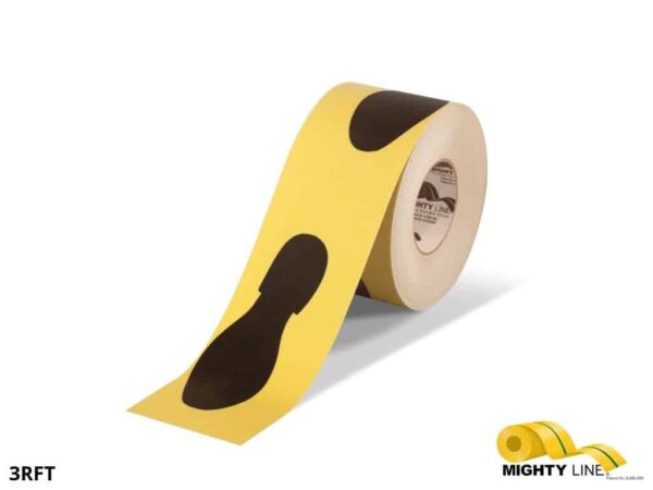 Mighty Line 3" Wide Foot Print Floor Tape - 100' Roll
