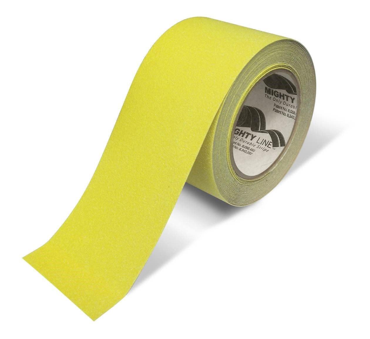 Mighty Line 6" Wide Yellow Antislip Tape, 60' Roll