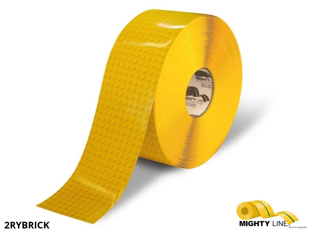 Mighty Line 2" Yellow Brick Tape, 100' Roll