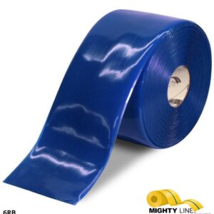 Mighty Line 6" BLUE Solid Color Tape - 100' Roll