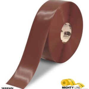 Mighty Line 3" BROWN Solid Color Tape - 100' Roll