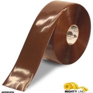 Mighty Line 4" BROWN Solid Color Tape - 100' Roll
