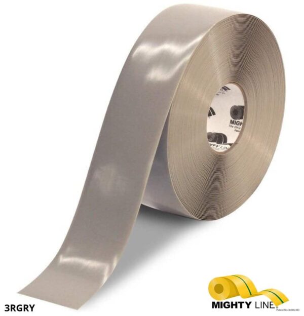 Mighty Line 3" GRAY Solid Color Tape - 100' Roll