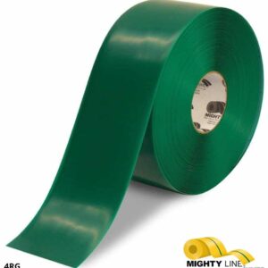 Mighty Line 4" GREEN Solid Color Tape - 100' Roll