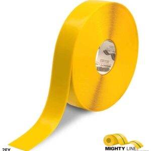 Mighty Line 2" YELLOW Solid Color Freezer Tape - 100' Roll